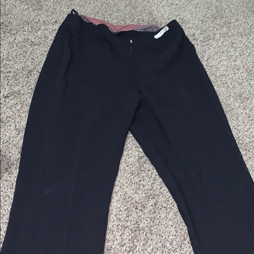 Black with light pink accents dress pants